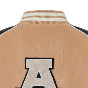 Hecho en lana de alta calidad cuerpo cuero mangas Crop Letterman chaqueta para personalizado Chenille bordado Letterman chaqueta - Product Image 6