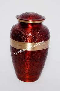 Diseño de metal Color rojo Diseño Estilo Ware Decoración única Nuevas y elegantes urnas de metal de acero elegante para cenizas humanas Adulto - Product Image 3