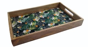 Premium Handcrafted Wooden <b>Tray</b> with Handles Durable Eco-Friendly Serving Platter for Home for Food <b>Drinks</b> & Decor - Product Image 2