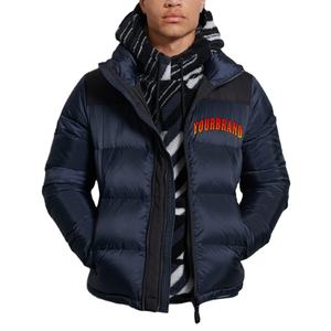 Nouveau design OEM Veste polaire pour hommes Veste d'hiver Streetwear Forte demande 100% Polyester Veste bulle d'hiver pour hommes personnalisée - Product Image 1