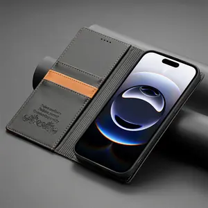 เคสกระเป๋าสตางค์หนังเทียมสไตล์ Ins สำหรับ iPhone 17 Air 16e 16 15 14 13 12 11 Pro Max X XS XR 8 7 Plus SE 2020 2022 สำหรับผู้หญิงผู้ชาย - Product Image 3