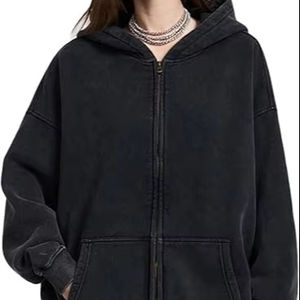 Acid Wash Street Hoodie Estilo vintage moderno con bolsillo de canguro Sudadera con capucha de lavado ácido de moda para hombre - Product Image 1