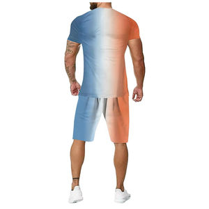 2025 ensembles courts pour hommes vêtements décontractés été homme 2 pièces ensemble costumes de sport pour hommes chemises et shorts hommes ensembles salle de sport - Product Image 2
