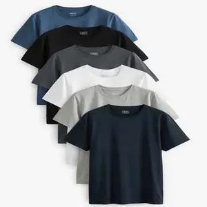 Trống T Áo Sơ Mi 100% Cotton O Cổ T Áo Sơ Mi Bán Buôn Mens Đồng Bằng Người Đàn Ông Ngắn Tay Áo T-Shirt 100% Cotton