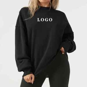 Sudadera con Capucha para Mujer, Informal, Acogedora, 100% Algodón, Tejido Sólido, Transpirable, Impermeable, Resistente al Viento, con Logotipo Frontal, Larga, Personalizada para Invierno - Product Image 1