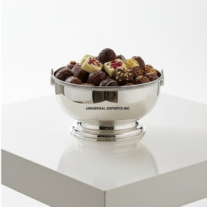 Bol à chocolat décoratif en métal pour le Ramadan, finition blanc et noir, design moderne, nouveau bol à chocolat en métal. - Product Image 3