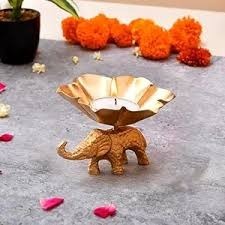 Decorative Metal Tealight Holder Gold Finish for Christmas Gifts Home Decor and Spiritual Ambience - Product Image 4