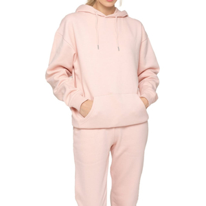 Service OEM, logo personnalisé, couleur, ensemble de sweat-shirts en molleton de coton décontracté pour femmes, imprimé, haut court d'hiver, capuche, toile unie, imperméable - Product Image 4