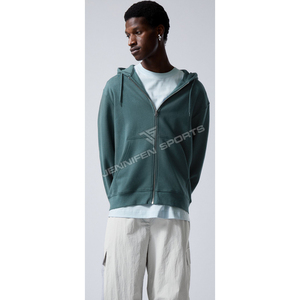 Tissu en coton épais personnalisé 350 GSM avec fermeture éclair pour sweat-shirt, tissu en molleton 100% coton pour sweat-shirt - Product Image 4