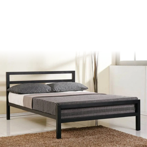 Metal Bedframe in Customizable <b>Sizes</b> with Industrial Style and Easy Assembly and Extra Storage for Bedroom Hotel and Hospital - Product Image 5