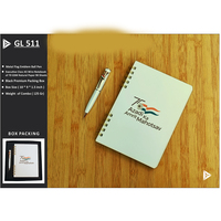 Coffret Cadeau Tendance en Cuir avec Carnet et Stylo, Personnalisable avec Logo, Idéal pour Employés de Bureau et Étudiants – Meilleure Promotion !