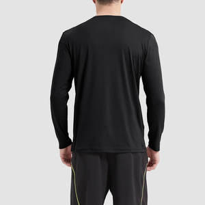 Camisetas de Manga Larga de Calidad con Etiqueta Privada Personalizada, MOQ Bajo, Camiseta de Color Sólido de Manga Larga - Product Image 2