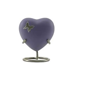 Urna de cremación funeraria al por mayor superior, urnas para adultos de alta calidad, diseño americano, urna azul con forma de corazón funerario para adultos - Product Image 1