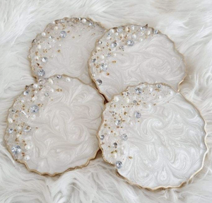 Posavasos de resina epoxi modelo Ángel de diseño único, juego de posavasos de té para decoración de oficina en casa para regalo, precio bajo - Product Image 1