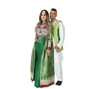 Offre Spéciale meilleur prix robes afghanes Kuchi style ethnique fait à la main robe afghane femmes avec hommes gilet culture afghane robe de mariée - Product Image 4