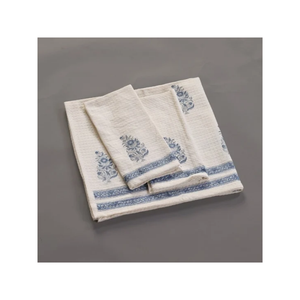 Toallas de cocina bordadas de algodón hilado con anillo de tejido acanalado de Golf respetuoso con el Medio ambiente 45x65cm 200 GSM de secado rápido Anti Pilling uso asequible - Product Image 5