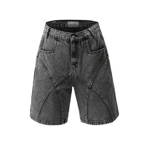 Custom <b>Vintage</b> Acid Wash Summer Denim <b>Shorts</b> for <b>Men</b> Wholesale Plus Size Streetwear Knee Length Plain Design - Product Image 5