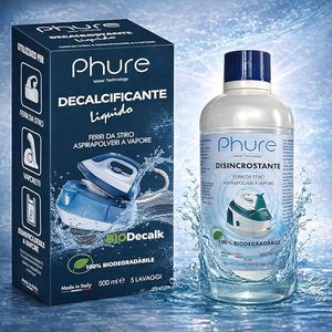 Phure Décalcaissant Liquide 500 ml Écologique Non Toxique Biodégradable pour Fer à Repasser et Aspirateur Vapeur - Product Image 1