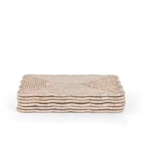 Tapis d'assiettes de table en rotin/assiettes de décoration de mariage/tapis d'assiette Table à manger forme rectangulaire - Product Image 2