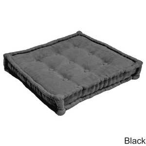 Coussin de sol portable en coton fait main de Jaipur, teint uni, écologique, rempli de mousse, sur mesure, pour le camping - Product Image 4