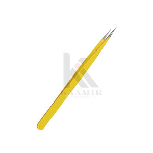 Pinces à épiler pointues en acier inoxydable de haute qualité, légères, durables, à pointe lisse, emballage personnalisable, prix de gros - Product Image 2