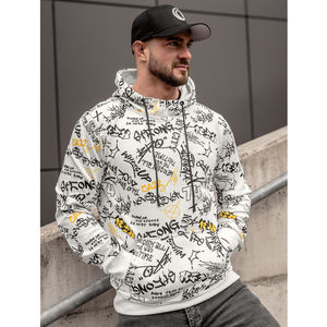 Venta al por mayor de los hombres All-Over Printed Pullover Kangaroo Hoodies Nueva colección de invierno Sudaderas de lana - Product Image 5