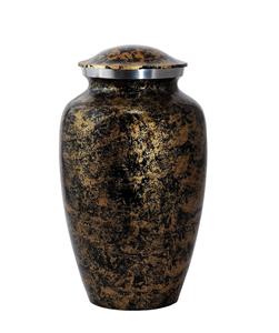 Urne funéraire en aluminium pour cendres humaines-Urne funéraire pour adultes fabriquée à la main-Urne abordable pour cendres en or noir - Product Image 5