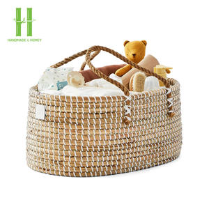 Eco-friendly Vintage Style Weaving <b>Rattan</b> Picnic <b>Basket</b> For Easter Decorations, <b>Storage</b> Containers, Foldable Laundry <b>Basket</b> - Product Image 4