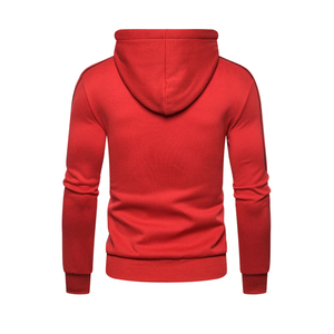 Sudadera con capucha y cremallera de manga larga para hombre, estilo urbano, bordada con cuentas, informal, para otoño/invierno - Product Image 3