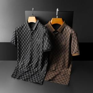 Camisetas de cuello Polo de línea negra para Hombre con camiseta bordada con logotipo, camisetas de algodón para hombre, polos para hombre 2025, polos - Product Image 6