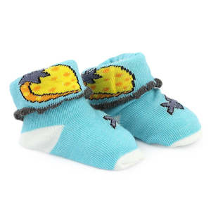 Newborn <b>Booties</b> - Cyan - Product Image 3