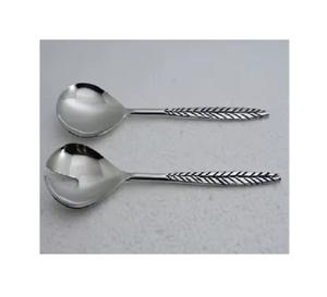 ชุดเสริฟสลัดสุดหรูช้อนโลหะและส้อมมีด้ามจับสีทองใช้บนโต๊ะอาหารระดับพรีเมียมสำหรับงานแต่งงานและความบันเทิง - Product Image 2