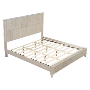 Base de Cama Moderna de Madera Tamaño Queen con Cabecera, Plataforma Resistente para Adultos, Procedente de Vietnam, para Dormitorio - Product Image 3
