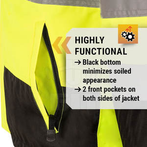 Veste de travail de haute sécurité en polyester vêtements de travail imperméables avec des caractéristiques de protection ignifuges vente en gros - Product Image 5