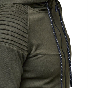 Hiver Casual Hooded Respirant Solid Sportswear Gym Fitness Tech Fleece Training Two-Piece Men's Tracksuit Jogging Suit - Product Image 4