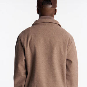 Suéter de Hombre de Manga Larga con Cuello Doble, Cuello Alto Simulado con Cierre, Cuello Plegable, Cálido, con Puños Acanalados y Dobladillo Elástico - Product Image 5