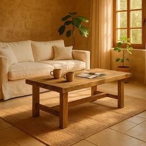 Mesa de Centro de Madera Estilo Rústico para Sala de Estar con Temática Campestre, que Realza el Interior con el Carácter Natural de la Madera - Product Image 5