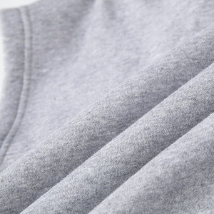 Polyester/Cotton Men's Hoodie Sleeve <b>Plain</b> Logo Custom Gym Sleeveless Zipper Breathable <b>Canvas</b> Drawstring Vest Casual Autumn - Product Image 4