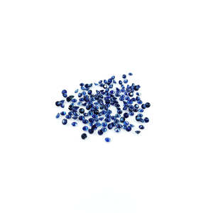Saphir bleu naturel non traité, 2 mm, taille brillant ronde calibrée, pierre précieuse en vrac de la famille Opale-Aigue-marine, disponible en taille ovale - Product Image 3