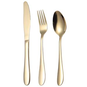 Juego de Cubiertos Modest con Mango Negro y Cabeza Dorada Mate para el Hogar, Comedor, Oficina, Despensa, Bufé, Fiestas y Ocasiones Especiales - Product Image 3