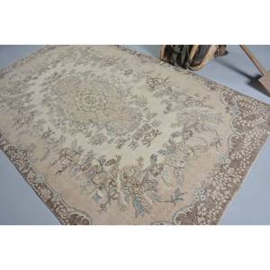 Classic Beige Brown 5.6 X 9 ft Vintage Turkish <b>Rug</b> Wool Large Area Patchwork for Hallway Bedroom Latex Perfect <b>Bedside</b> <b>Rug</b> - Product Image 4