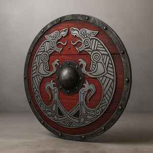 Bouclier Viking DIY de qualité industrielle, personnalisable, en bois et bandes de cuir, fabrication artisanale, épaisseur OEM, fabrication de pointe - Product Image 6