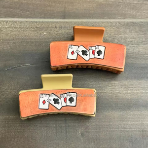 มาใหม่ล่าสุดร้อนขายสไตล์ตะวันตกทําด้วยมือเครื่องมือแกะสลักหนังผมกรงเล็บคลิปหนังกรงเล็บอุปกรณ์เสริมผมสําหรับผู้หญิง - Product Image 2