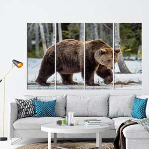 Toile imprimée élégante : élégance abstraite moderne, lot de 4 toiles - Product Image 1