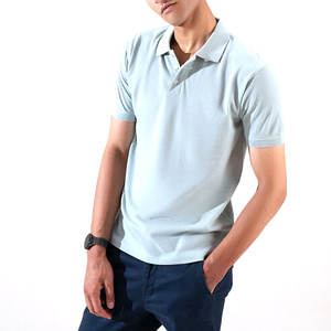 Polo de algodón de talla grande para hombre, camiseta de polo informal de manga corta de tela de algodón con logotipo personalizado, proveedor al por mayor - Product Image 1