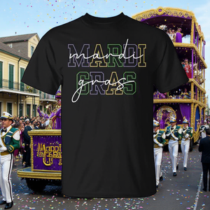 T-Shirt per Donne del Carnevale di Mardi Gras, Abbigliamento Promozionale per la Celebrazione di New Orleans - Product Image 3