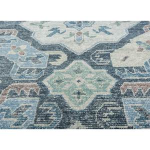 Alfombra de Lana Anudada a Mano con Patrón Geométrico Azul Erbe 9x12, Alfombra para Sala de Estar, Alfombras Jaipur US-GS-7005(Fr) - Product Image 3