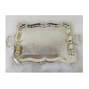 งานเลี้ยงวันเกิดแสดงอาหารถาดเสิร์ฟโรงแรมและอุปกรณ์งานปาร์ตี้ถาดเสิร์ฟอลูมิเนียมดีไซน์ไม่ซ้ําใครที่มีรูปร่างทรงกลม - Product Image 1