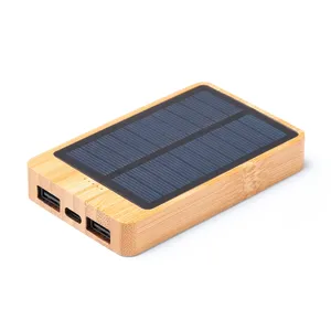 Ada Solar Powerbank in Bambù: Gadget Promozionali Sostenibili - Product Image 1