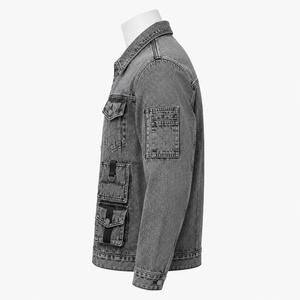 Chaqueta de Lona Vaquera para Hombre 2026 de Alta Calidad a Precio Mayorista, Ecológica, Reversible, Vintage, Lavado a la Piedra, Transpirable y Económica - Product Image 5